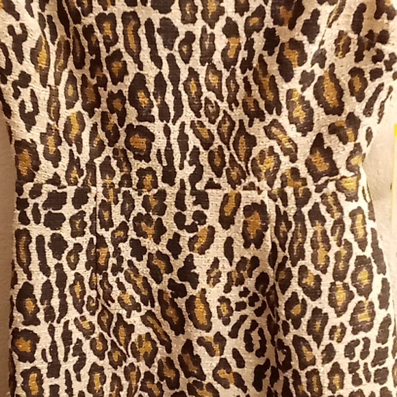 NEW Alice Olivia Boho Contemporary Size 10 Leopard Print Cream-Brown Colors B26 - Picture 10 of 16